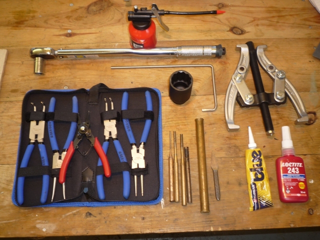 Special tools for the rebuild